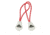 MSR Night Glow Zipper Pulls, Red/White, 5833