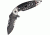 MTech Ballistic Linerlock A/O Folding Knife,3.5in,Drop Point Blade,Black And Silver Alum Handle MTA806SB