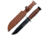 Mtech Fixed Blade, 12in, Stainless Steel Blade, Leather Wrapped Aluminum Handle MT-122MR