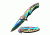 Mtech Folding Blade, 2.75in, Stainless Steel Blade, Rainbow Titanium Stainless Steel Handle MT-A917RB