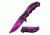 Mtech Folding Blade, 3.5in, Stainless Steel Blade, Aluminum Two Color Purple And Black Anodized Handle MT-A907PE