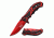 Mtech Folding Blade, 3.5in, Stainless Steel Blade, Aluminum Two Color Red And Black Anodized Handle MT-A907RD