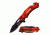 Mtech Folding Blade, 3.5in, Stainless Steel Blade, Orange Camo Nylon Fiber Handle MT-A887OC