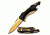 Mtech Folding Blade, 3.75in, Stainless Steel Blade, Black And Gold Titanium Coated Gold Aluminum Handle MT-A705BG