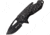 Mtech Linerlock A/O Folding Knife, 3in Closed, 2in Black 3Cr13 SS Drop Point, Black Sculpted Aluminum Handle, Thumb Pull, Pocket Clip, Bottle Opener, MT-A1116BK