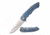 Mtech MT-1022BL Manual Folding Knife, 3.2in, 3CR13 Stainless Steel, Drop Point, Steel Blade, Aluminum Handle, Blue, MT-1022BL