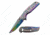 Mtech MT-A1019RB Spring Assisted Knife, 3.5in, 3CR13 Stainless Steel, Spear Point, Rainbow/Satin Blade, Stainless Steel Handle, Rainbow/Satin, MT-A1019RB
