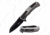 Mtech MT-A1039GY Spring Assisted Knife, 3.5in, 3CR13 Stainless Steel, Sheepsfoot Point, Black Blade, Aluminum Handle, Gray/Black, MT-A1039GY