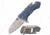 Mtech MT-A1106BL Spring Assisted Knife, 2in, 3CR13 Stainless Steel, Sheepsfoot, Steel Blade, Aluminum Handle, Blue, MT-A1106BL