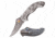 Mtech MT-A1172MR Spring Assisted Knife, 3.25in, 3CR13 Stainless Steel, Trailing Point, Mirror Blade, Stainless Steel Handle, Mirror, MT-A1172MR
