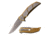 Mtech Spring Assisted Folding Knive, 3.75in Blade, Frame Lock, 3CR13 Steel Stonewached Knive, Silver/Gold, MT-A1097GD