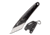 Mtech Wharncliffe Fixed Blade Knife, 1.6 in, 3Cr13 Stainless Steel Stainless Steel, Black, MT-20-93B