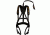 Muddy Magnum Pro Harness, includes Lineman's Belt, Tree Strap, Suspension Releif Strap, Black/Orange MSH110