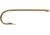 Mustad Aberdeen Hook, Round Bend, Light Wire Ringed Eye, 24Kt Gold, Size 8, 10 per Pack, 3261-GL-8-10