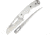 Myerchin Generation 2 Off Shore System Fixed Blade Knife, 3.75in, Stainless Steel, Sheepsfoot, Satin, White Handle MYA100P