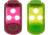 Nathan StrobeLight - 2 Pack, Lolipop/Red Dahlia &amp; Lime Punch/Classic Green, NS5114-0479-00