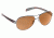 Native Eyewear Haskill Sunglasses, Chrome/Maple Tort/Light Grey Frame, Brown Lens, Polarized, 164 378 524