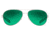 Native Eyewear Patroller Sunglasses,Chrome/Crystal Brown Frame,Green Reflex Lens,Polarized,175 397 529