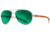 Native Eyewear Patroller Sunglasses,Chrome/Crystal Brown Frame,Green Reflex Lens,Polarized,175 397 529