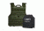 NcSTAR Expert Plate Carrier Vest w/Two 10x12in Rectangle Cut Soft Ballistic Panels, Green, 2XL BSCVPCVXL2963G-A
