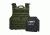 NcSTAR Expert Plate Carrier Vest w/Two 10x12in Rectangle Cut Soft Ballistic Panels, Green, 2XL, BSCVPCVXL2963G-A