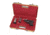 Negrini Luxury Handgun Case, Black/Nespola Leather Trim/Bordeaux Interior, 2023LX-TAC/4840