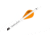 New Archery Products Quikfletch 2in Quikspin Vanes, Black Tube, 100 Pack, White/Orange/Orange, NAP-60-383
