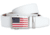 Nexbelt USA Heritage Golf Belt, White, PCE3361