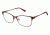 Nicole Miller Glenmore Progressive Prescription Eyeglasses - Frame Burgundy/Gun, Size 55/16mm NMGLENMORE03