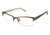 Nicole Miller Jasper Single Vision Prescription Eyeglasses - Frame MATTE BROWN, Size 51/18mm NMJASPER02