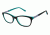Nicole Miller Larkin Eyeglass Frames - Frame Black/Teal, Size 50/16mm NMLARKIN01