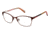 Nicole Miller Liana Eyeglass Frames - Frame Brown/Pink, Size 49/16mm NMLIANA01