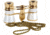 Lascala Optics Carmen Opera Glasses, Flashlight and Chain, White Body, Golden Rings LSCFL-09