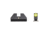 Night Fision Accur8 Student Gun Night Sight Set, Glock 42/43/43x, Yellow Front, One-Dot Rear, Black, GLK-003-015-YGZG