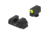 Night Fision Costa Ludus Night Sight Set, Glock 42/43/43x, Yellow Front, Horizontal Tritium Bar Rear, Black, GLK-003-010-YGXG