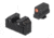 Night Fision Night Fision Optics Ready Stealth Series Tritium Pistol Night Sight, Glock, Front &amp; Rear, Orange Front, Green Rear, NF-GLK-003-220-227-OGZG