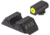 Night Fision Standard Height Night Sight Set, Glock 48, Yellow Front Ring, U Notch Rear, GLK-005-007-YGZG