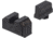 Night Fision Optic Plate + Blacked Out Sights Combo EPS to Glock Full Size MOS, Black, GLK-OPBS-EPS-MOS-ZXZX