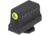 Night Fision Optic Plate + Tritium Ylw Front Sight Combo EPS to Glock Full Size MOS, Black, GLK-OPBS-EPS-MOS-YGZX