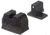 Night Fision Optics Ready Stealth Heckler &amp; Koch Night Sight Set, HK VP9 w/ RMR/507c/508t, Black Front Ring, Blank Rear Sight, HAK-127-350-387-ZGZX