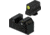 Night Fision Glock Tritium Stealth Yellow Front/Square Night Sight Set, Glock 17/19/34, Black, GLK001290313YGZG