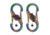 Nite Ize S-Biner MicroLock Stainless - 2 Pack, Spectrum, Micro, LSBM-07-2R3