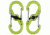 Nite Ize S-Biner Plastic MicroLock 2pk Translucent Lime LSBPM-17T-2R3