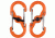 Nite Ize S-Biner Plastic MicroLock 2pk Translucent Orange LSBPM-19T-2R3