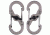 Nite Ize S-Biner Plastic MicroLock 2pk Translucent Smoke LSBPM-06T-2R3