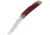 No Box Tools Utility Lockback Red Folding Knife, 3 satin finish 5Cr15MoV stainless clip point blad, Red wood handle, 01-0007