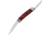 No Box Tools Whittler Red Folding Knife, Satin finish 5Cr15MoV stainless clip and sheepsfoo, Red wood handle, 01-0010