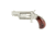 North American Arms Mini Combo Revolver, .22 Long Rifle/.22 Winchester Magnum Rimfire, 1.12in Barrel, Fixed, Stainless Frame, Wood Grip, 5 Round Cylinder, NAA22MSC