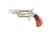 North American Arms Mini Combo Revolver, .22 Long Rifle/.22 Winchester Magnum Rimfire, 1.65in Barrel, Fixed, Stainless Frame, Wood Grip, 5 Round Cylinder, NAA22MC