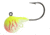 Northland Fire Ball Jig 1/4 oz, Number 2/0 Hook, UV Electric Perch, 4 card, FB4-4-60